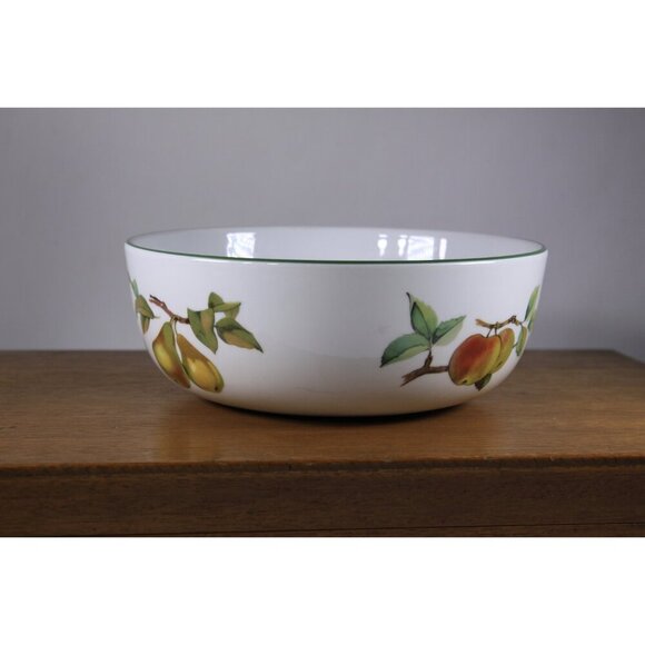1986 English Royal Worcester Evesham Vale 8" round bowl, Freezer to Oven, Oven - Picture 2 of 10
